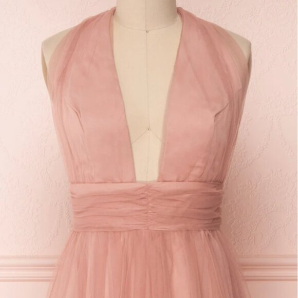 Elegant Backless Pink Dress - Picture 10 of 16